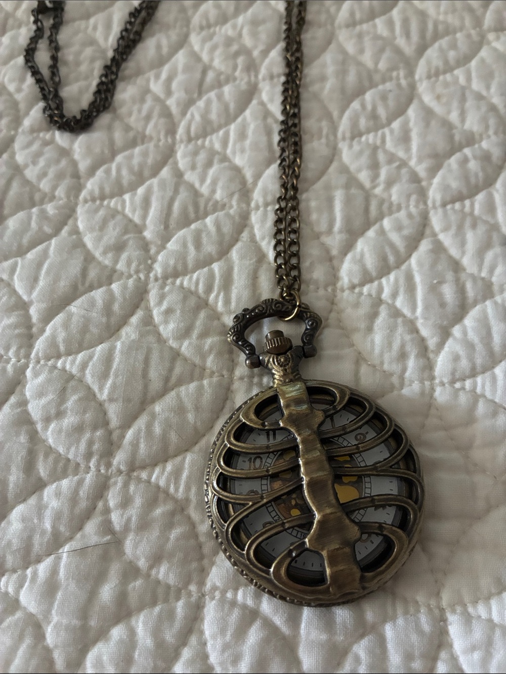 Brass Ribcage Locket Necklace - Women Jewelry